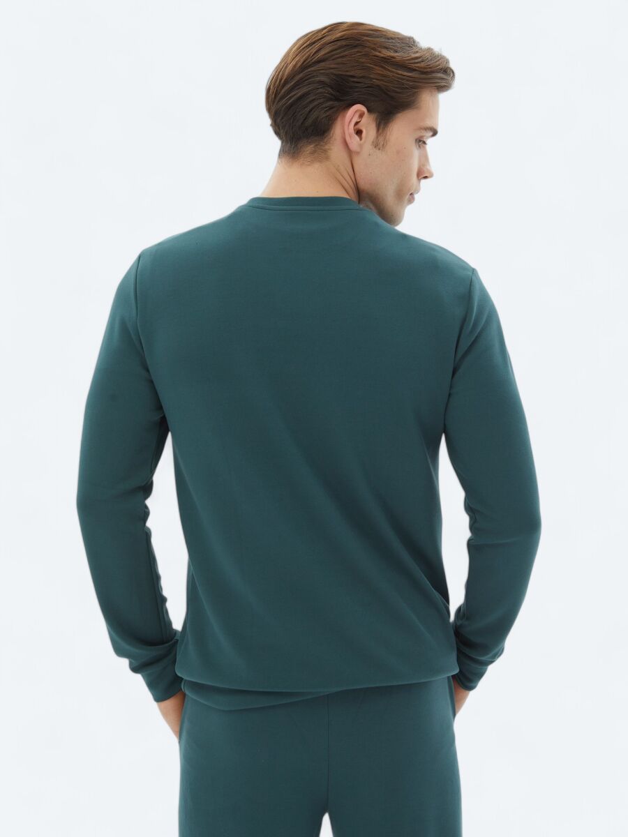 Green Crew Neck Sweatshirt - 6