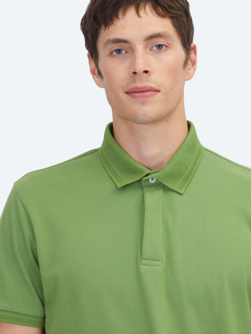 Green Plain 100% Cotton T-Shirt - 4