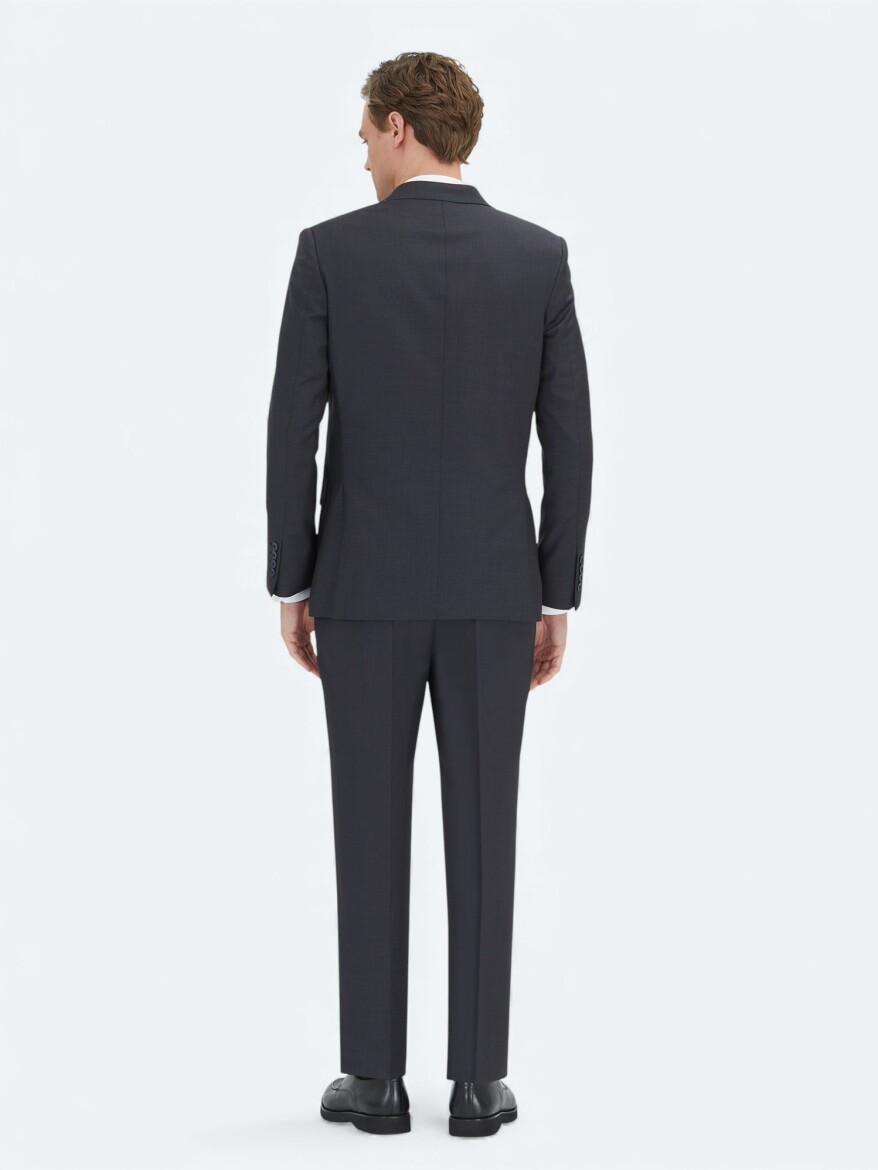 Grey Modern Fit Wool Blended Suit - 4