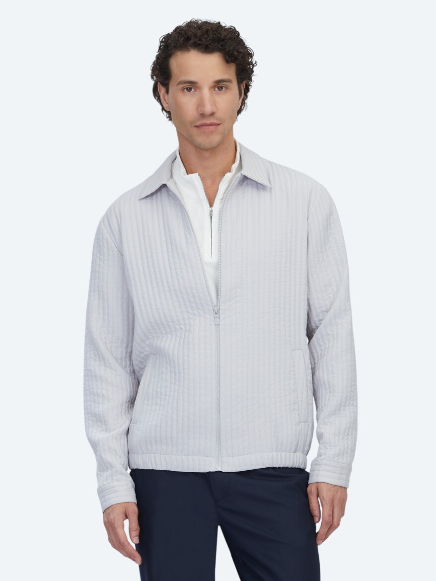 Gri Regular Fit Dokuma Overshırt - 1