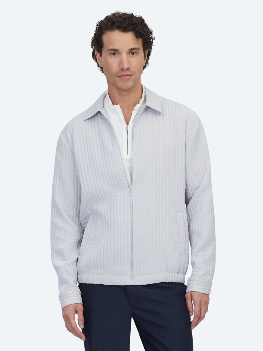 Gri Regular Fit Dokuma Overshırt - 1