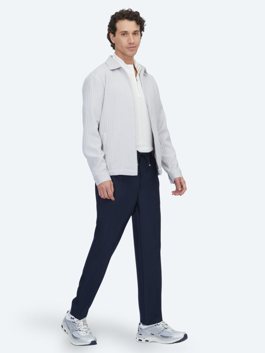 Gri Regular Fit Dokuma Overshırt - 3