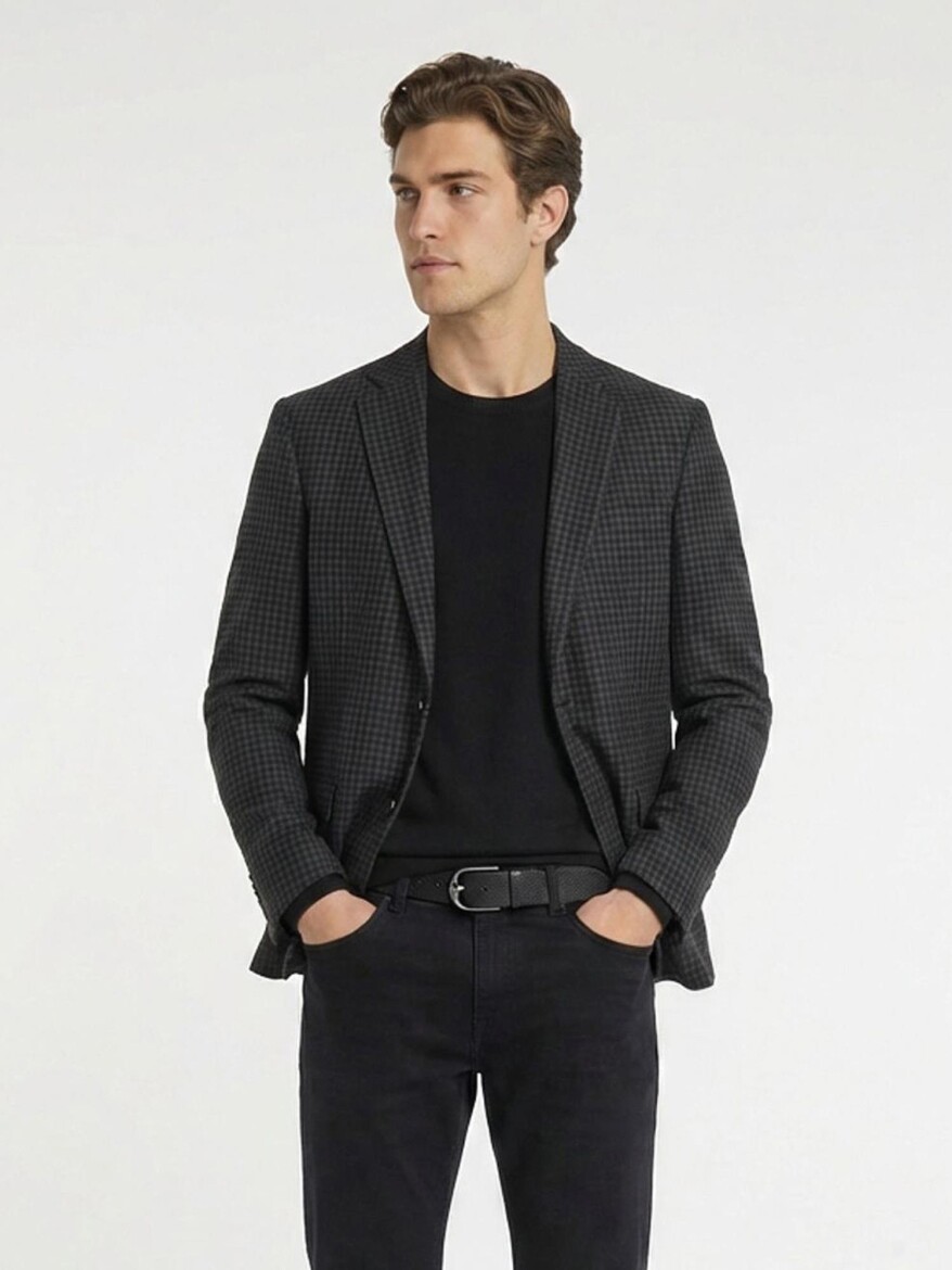 Hard Coal Modern Fit Wool Blended Jacket - 1