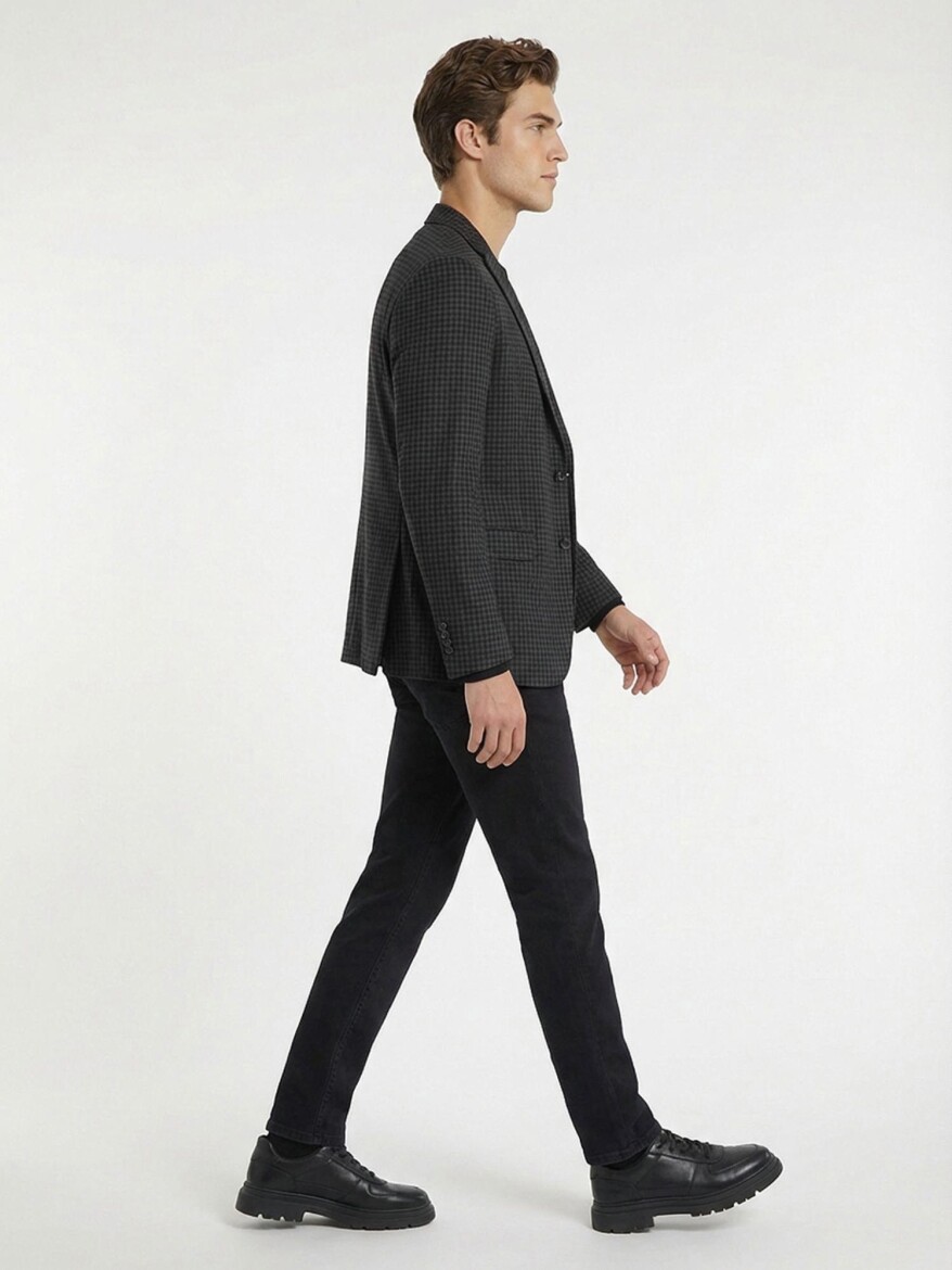 Hard Coal Modern Fit Wool Blended Jacket - 4