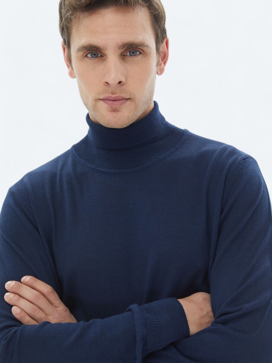 Indigo Knitwear Sweatshirt - 3