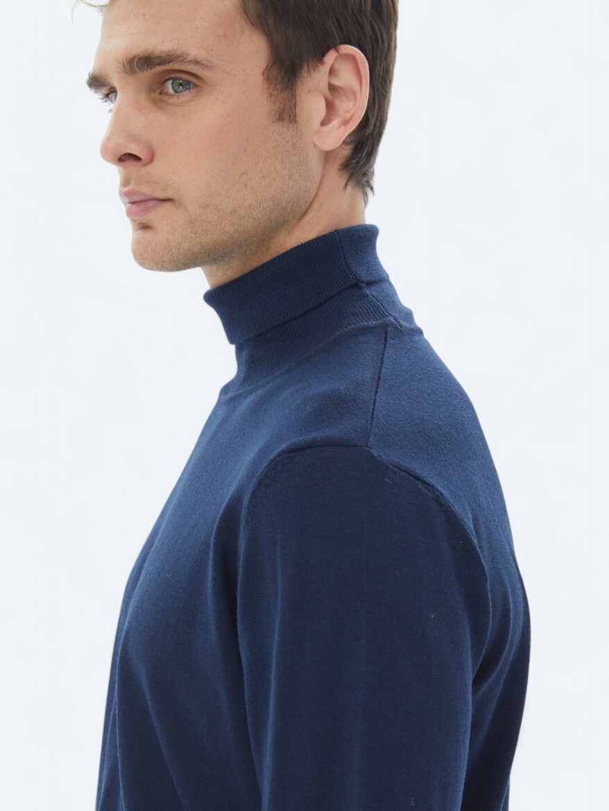 Indigo Knitwear Sweatshirt - 5