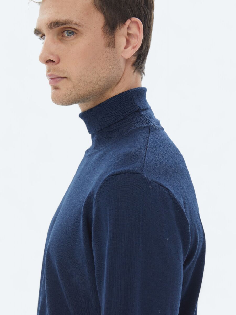 Indigo Knitwear Sweatshirt - 5