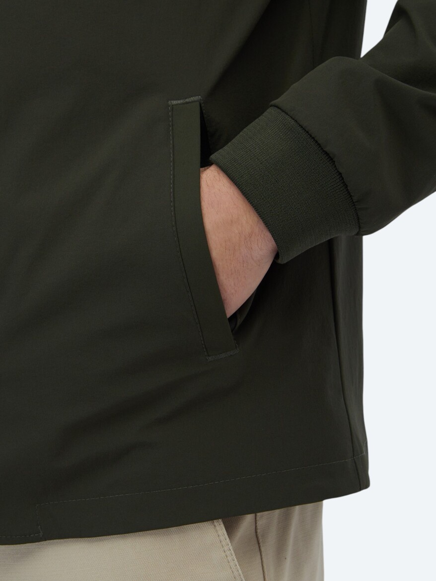 Khaki Regular Fit Lightweight Jacket - 6