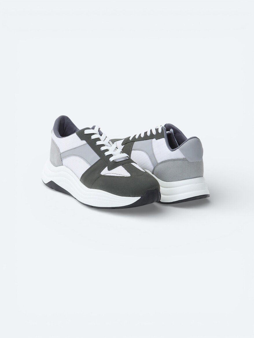 Khaki Suede Sneaker - 3