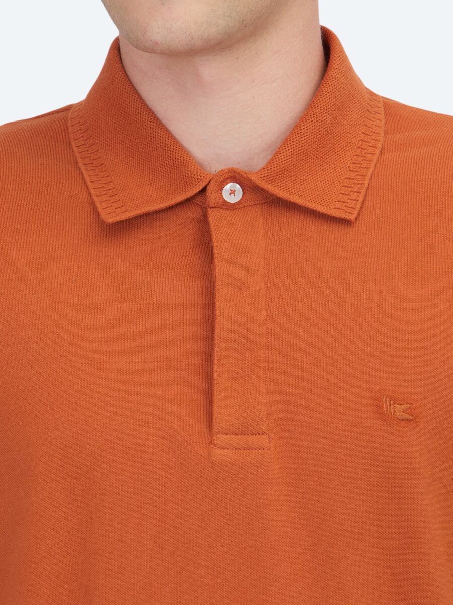 Kiremit Düz %100 Pamuk T-Shirt - 4