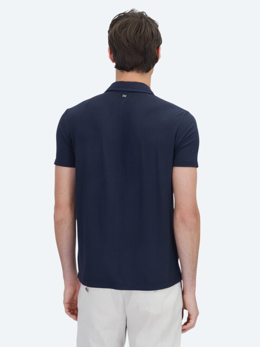 Lacivert Desenli Regular Fit Casual Gömlek - 5