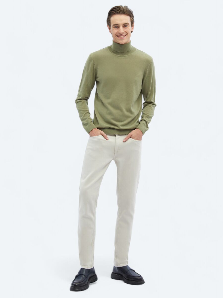 Light Green Knitwear Sweatshirt - 2