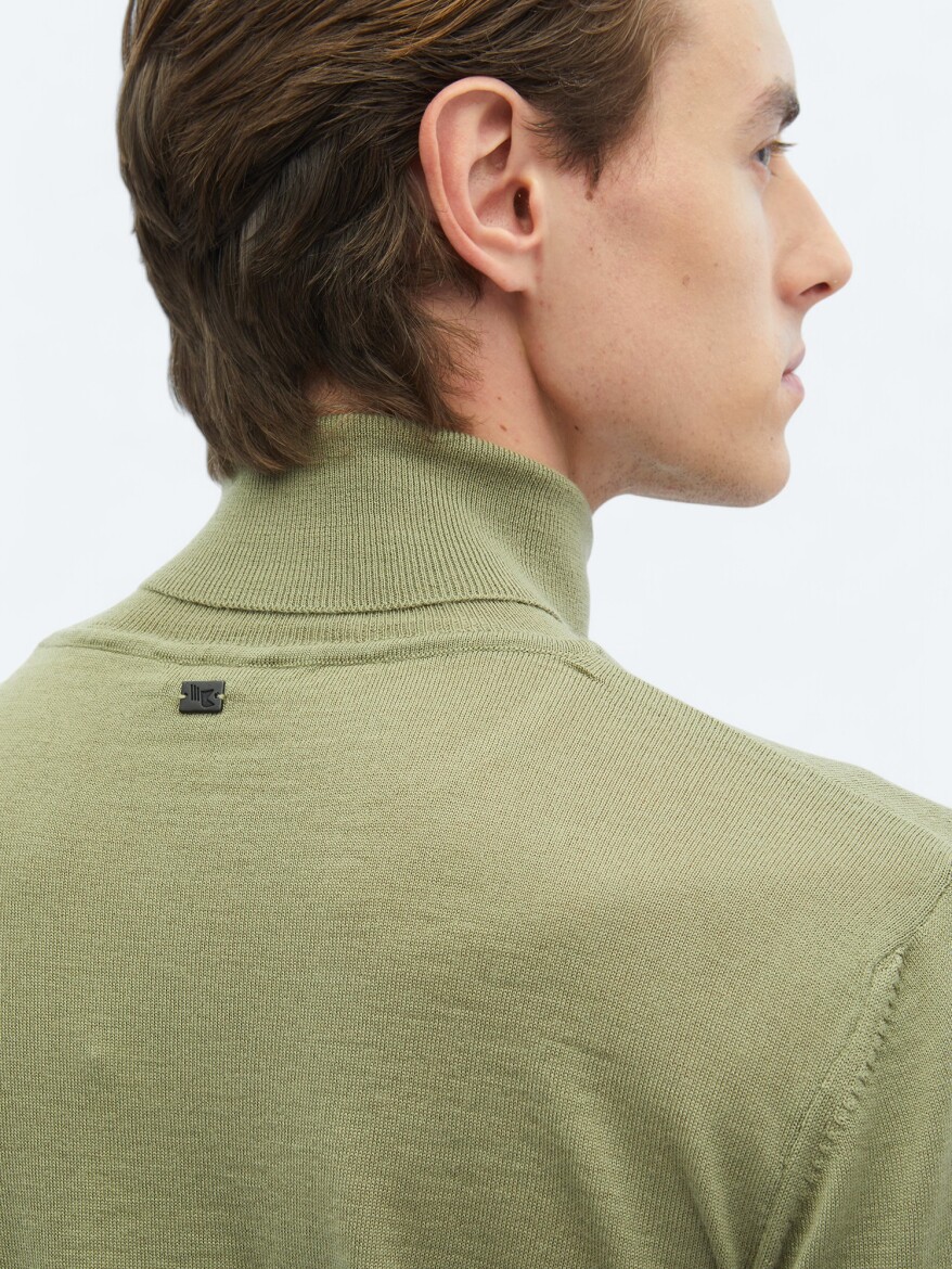 Light Green Knitwear Sweatshirt - 5