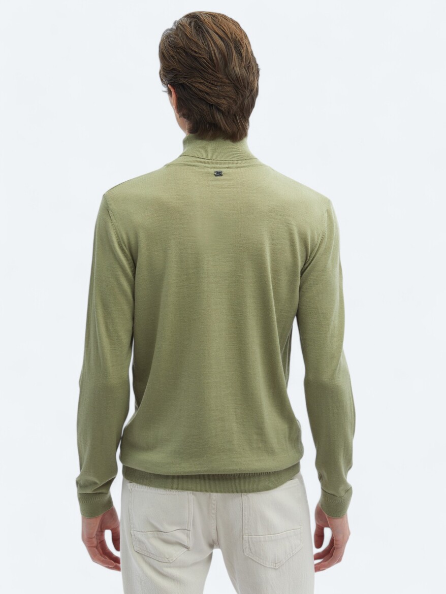 Light Green Knitwear Sweatshirt - 6
