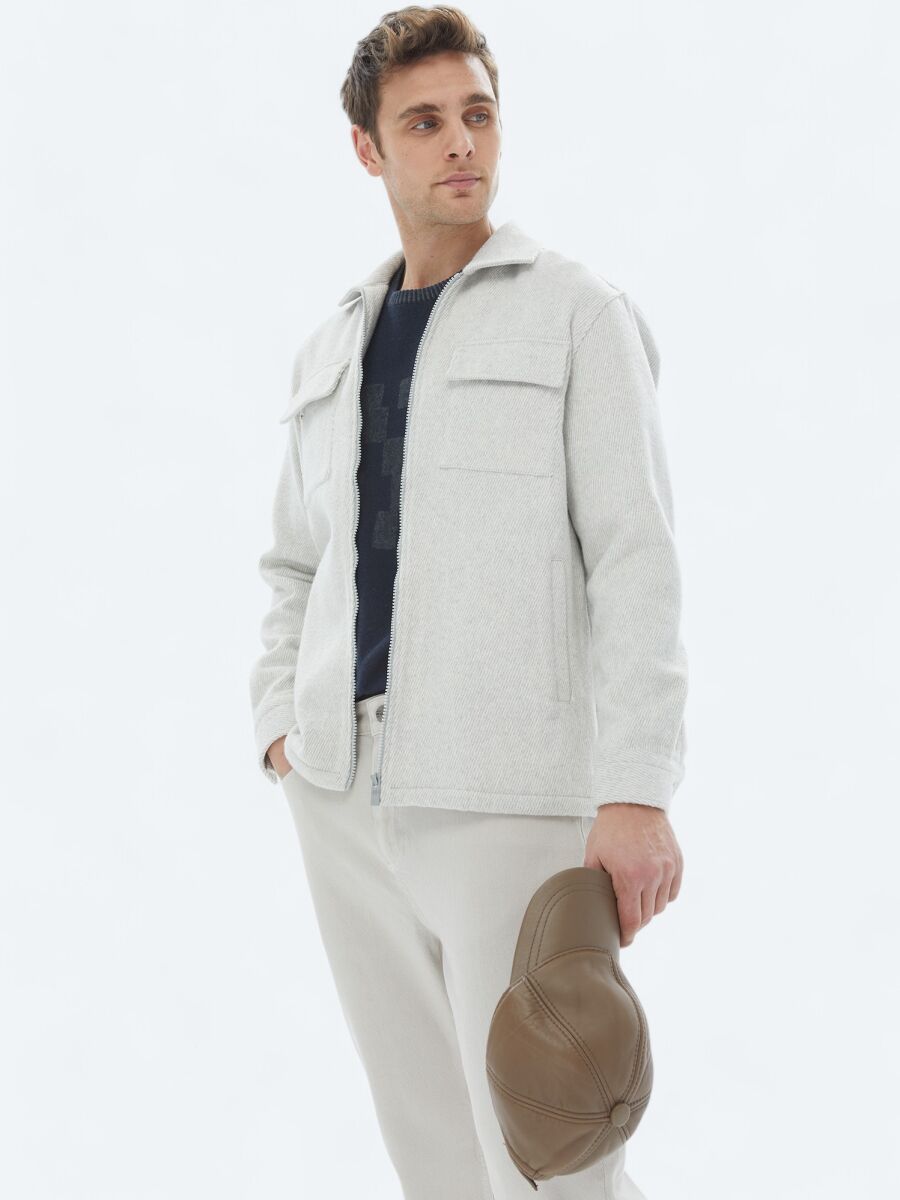 Light Grey Overshirt - 3