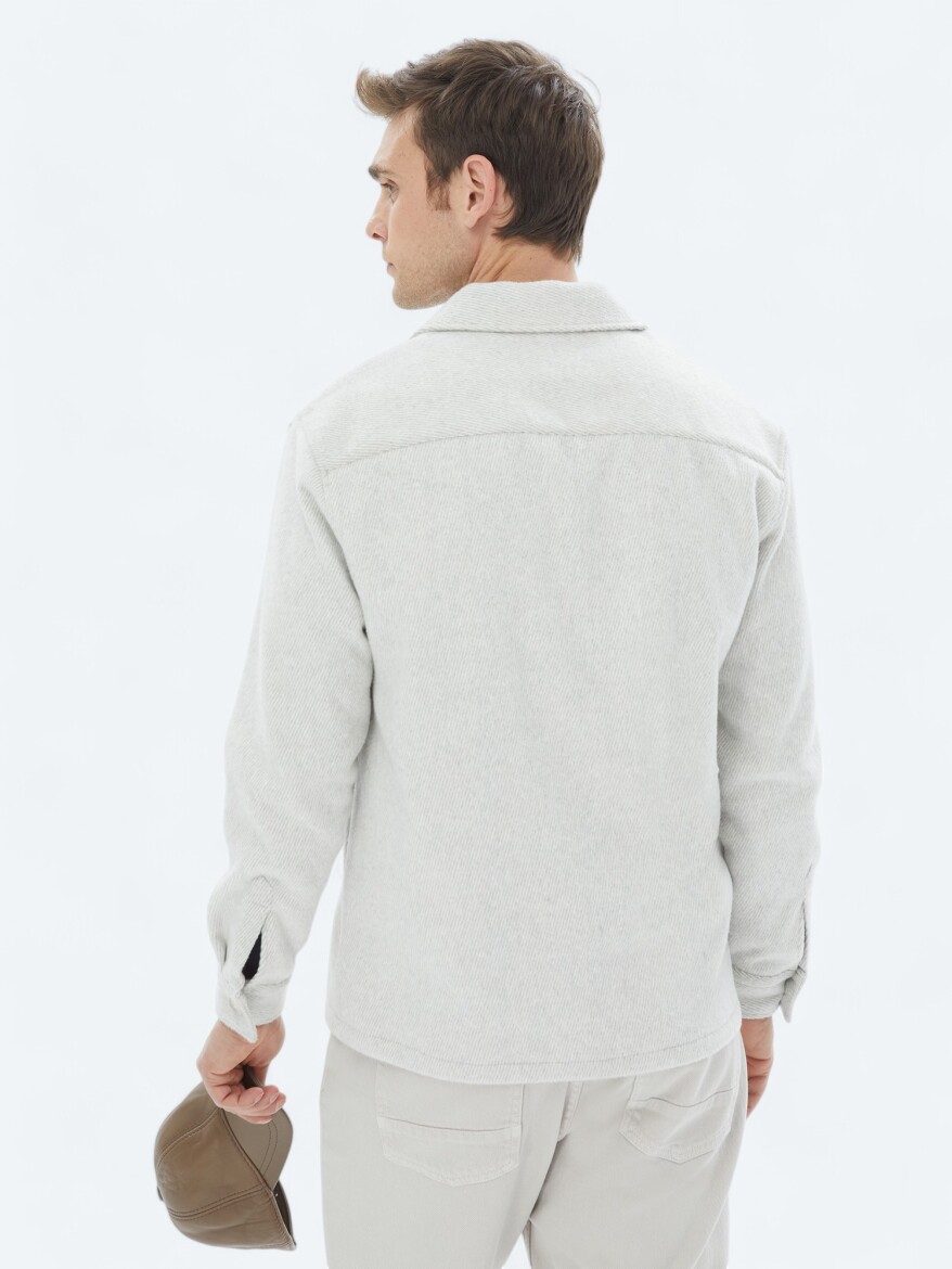 Light Grey Overshirt - 7