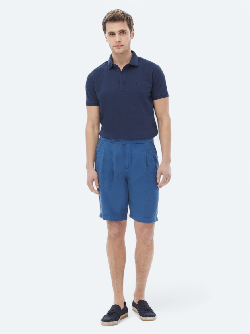 Mavi Dokuma Carrot Fit Casual Bermuda - 1
