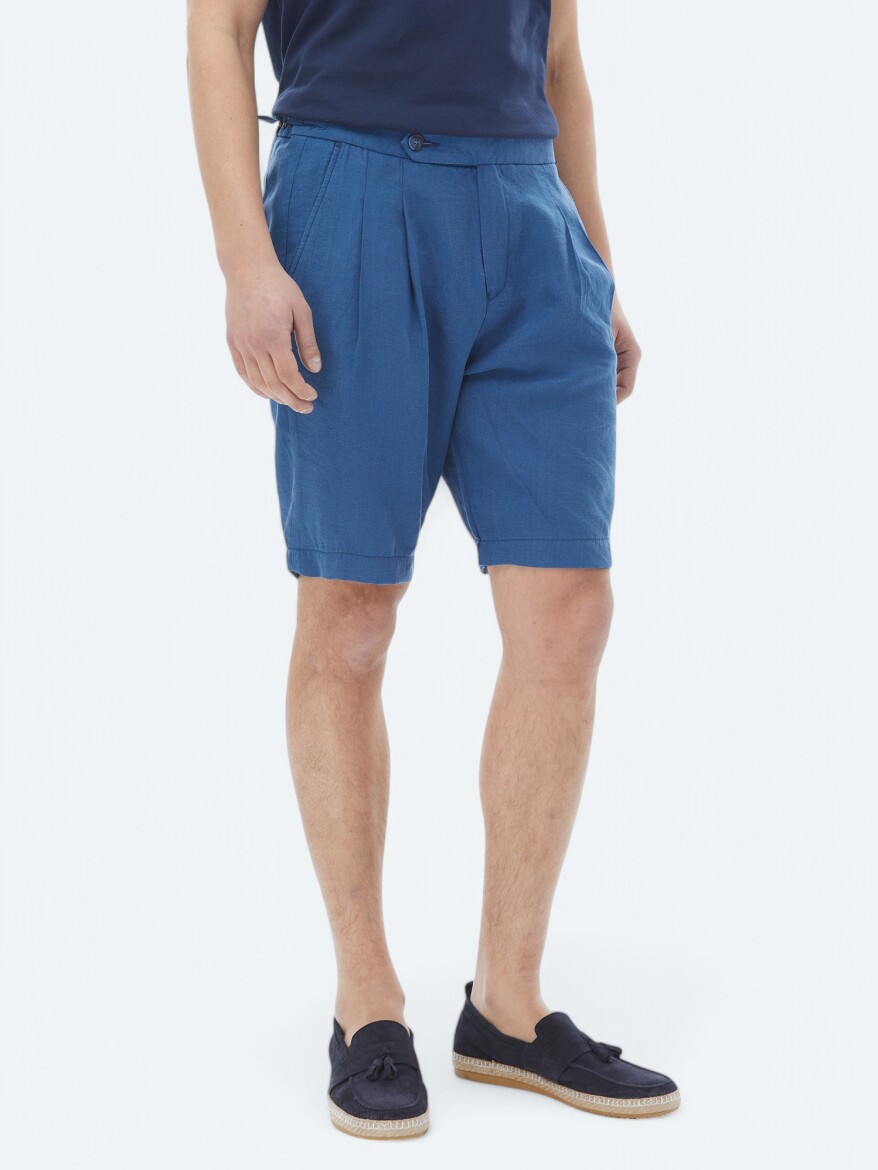 Mavi Dokuma Carrot Fit Casual Bermuda - 3