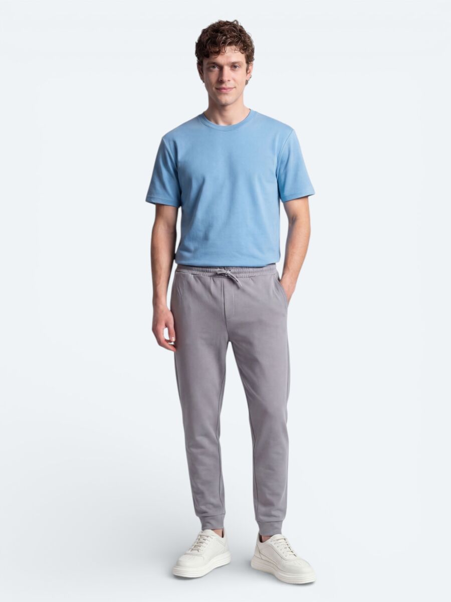 Mavi Düz T-Shirt - 1