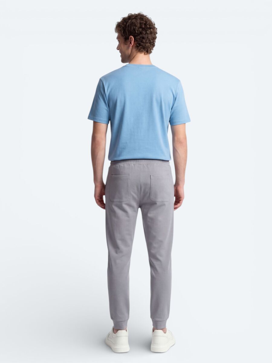 Mavi Düz T-Shirt - 5