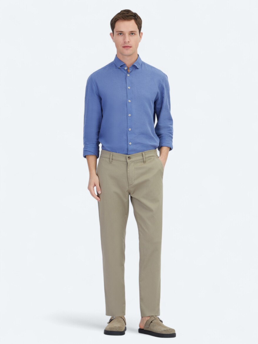 Mink Weaving Jogging Fit Casual Cotton Blended Trousers - KİP