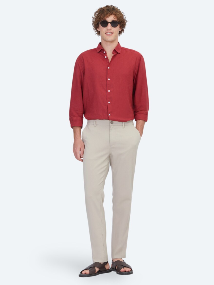 Mink Weaving Jogging Fit Casual Trousers - KİP