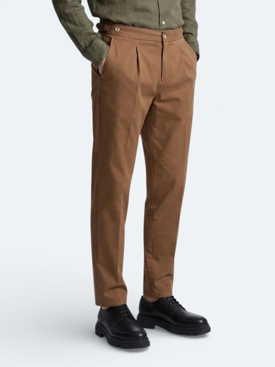 Mink Weaving Regular Fit Casual Cotton Blended Trousers - 6