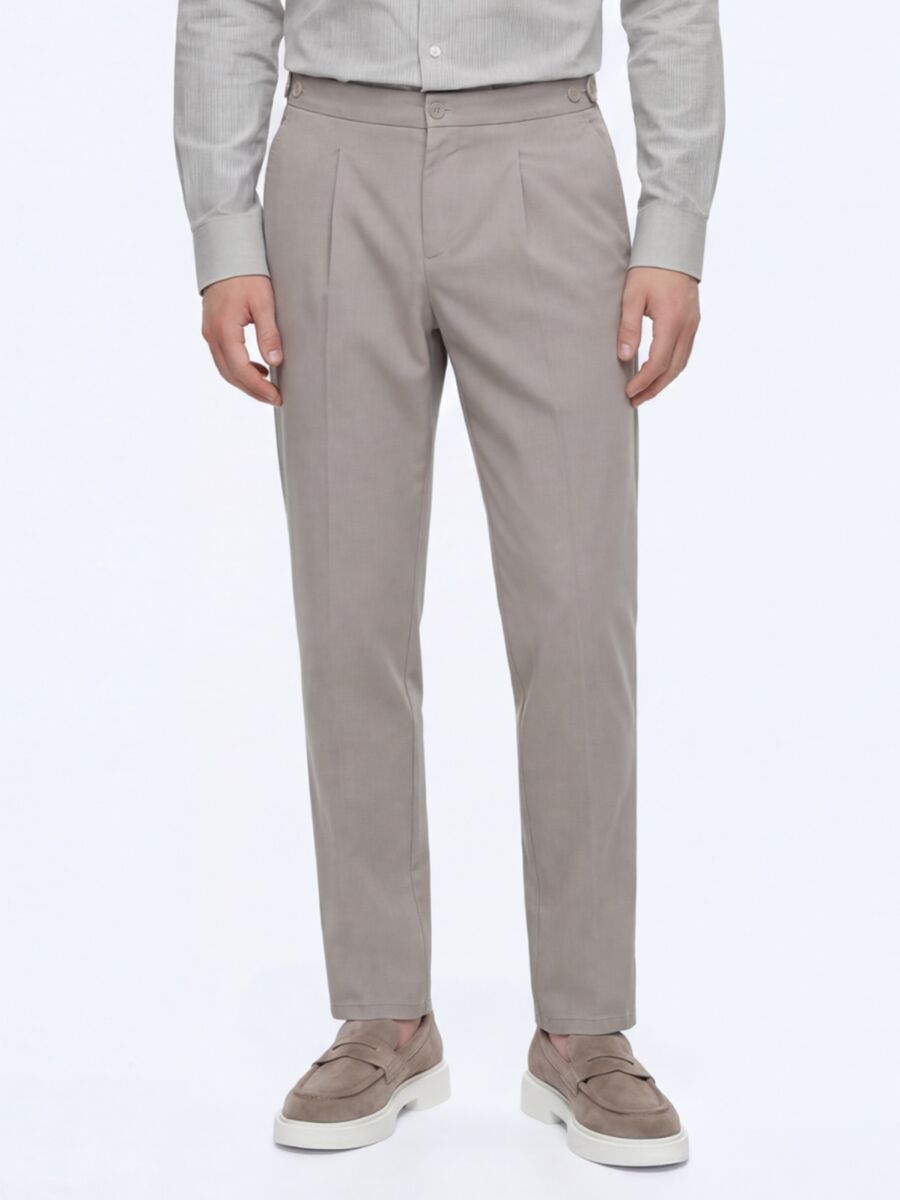 Mink Weaving Regular Fit Casual Cotton Blended Trousers - 7