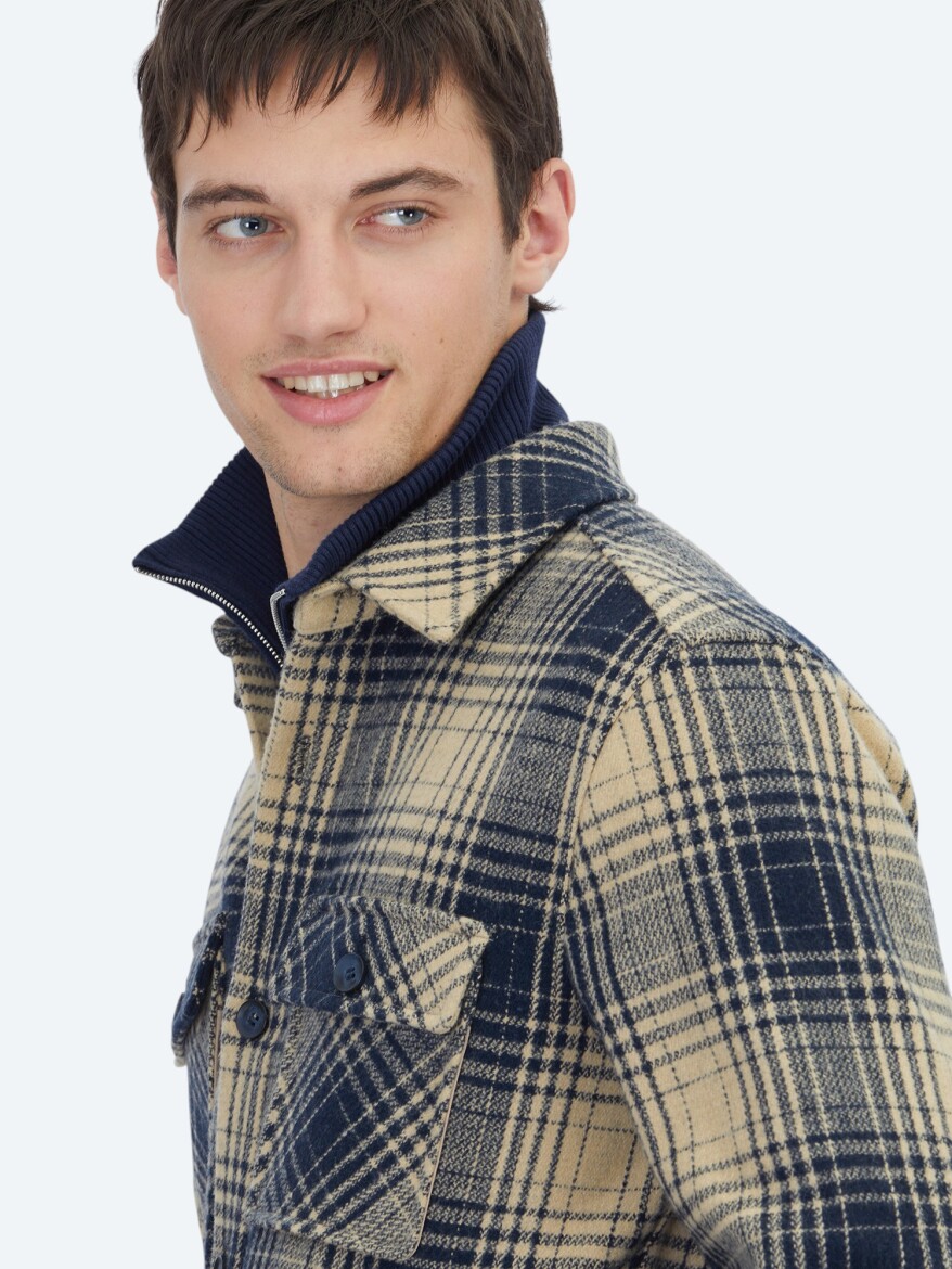 Navy Blue Overshirt - 5