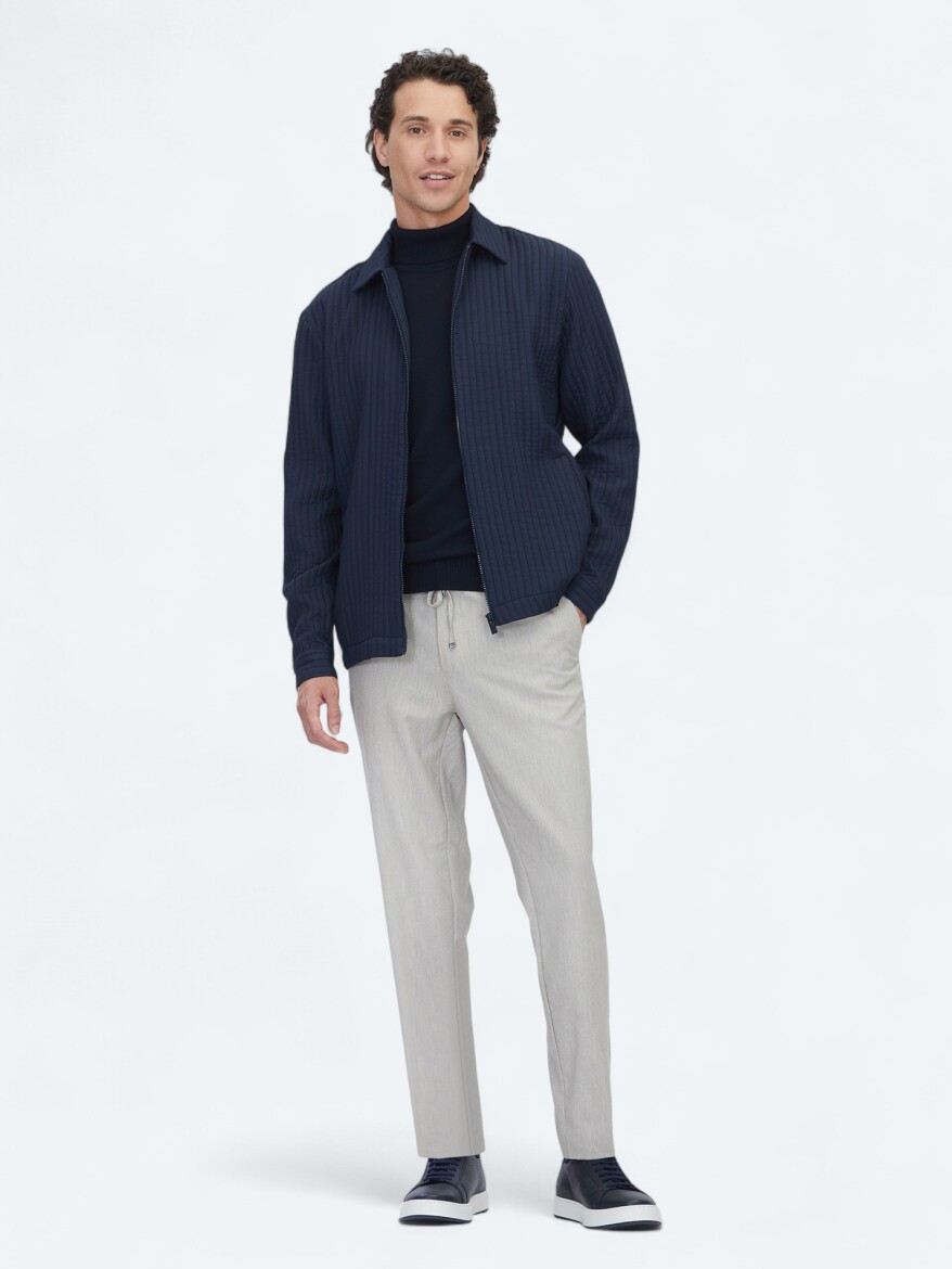 Navy Blue Overshirt - 2