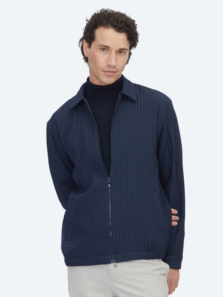 Navy Blue Overshirt - 3