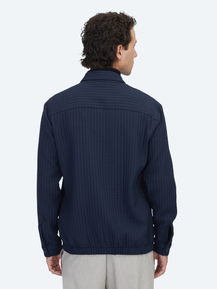 Navy Blue Overshirt - 6