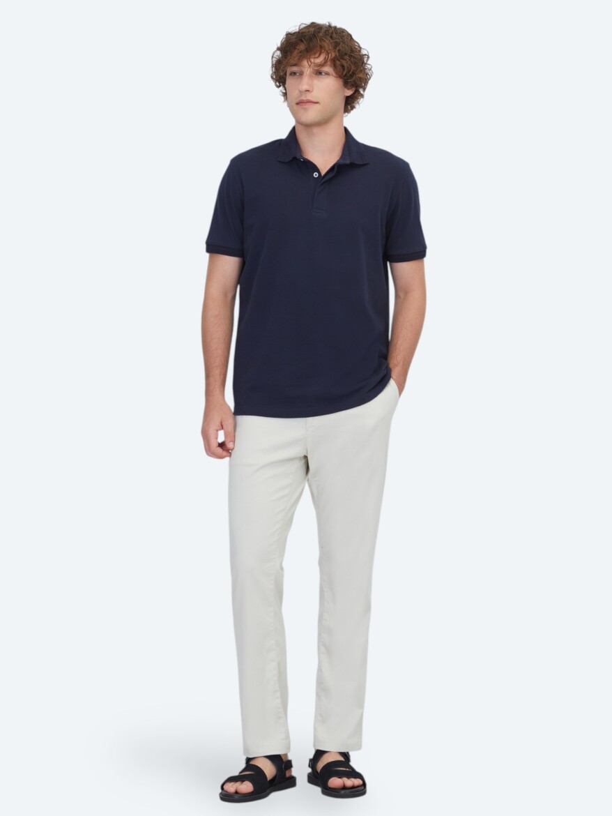 Navy Blue Plain 100% Cotton T-Shirt 