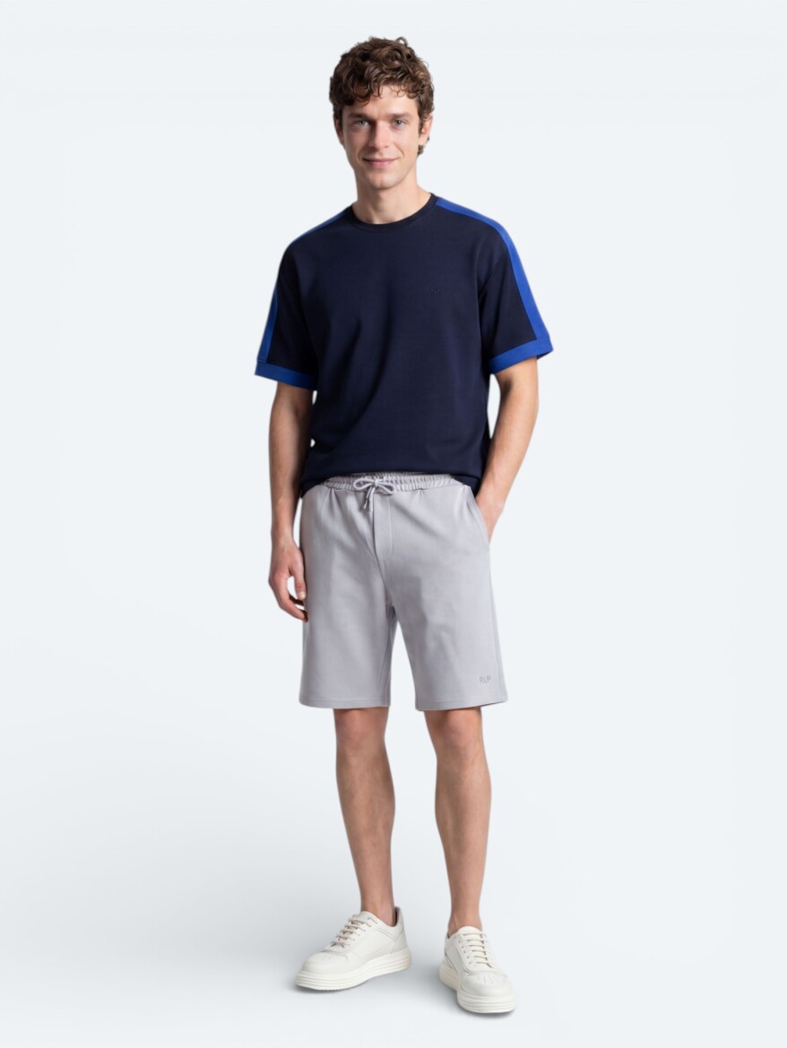 Navy Blue Plain T-Shirt - 3