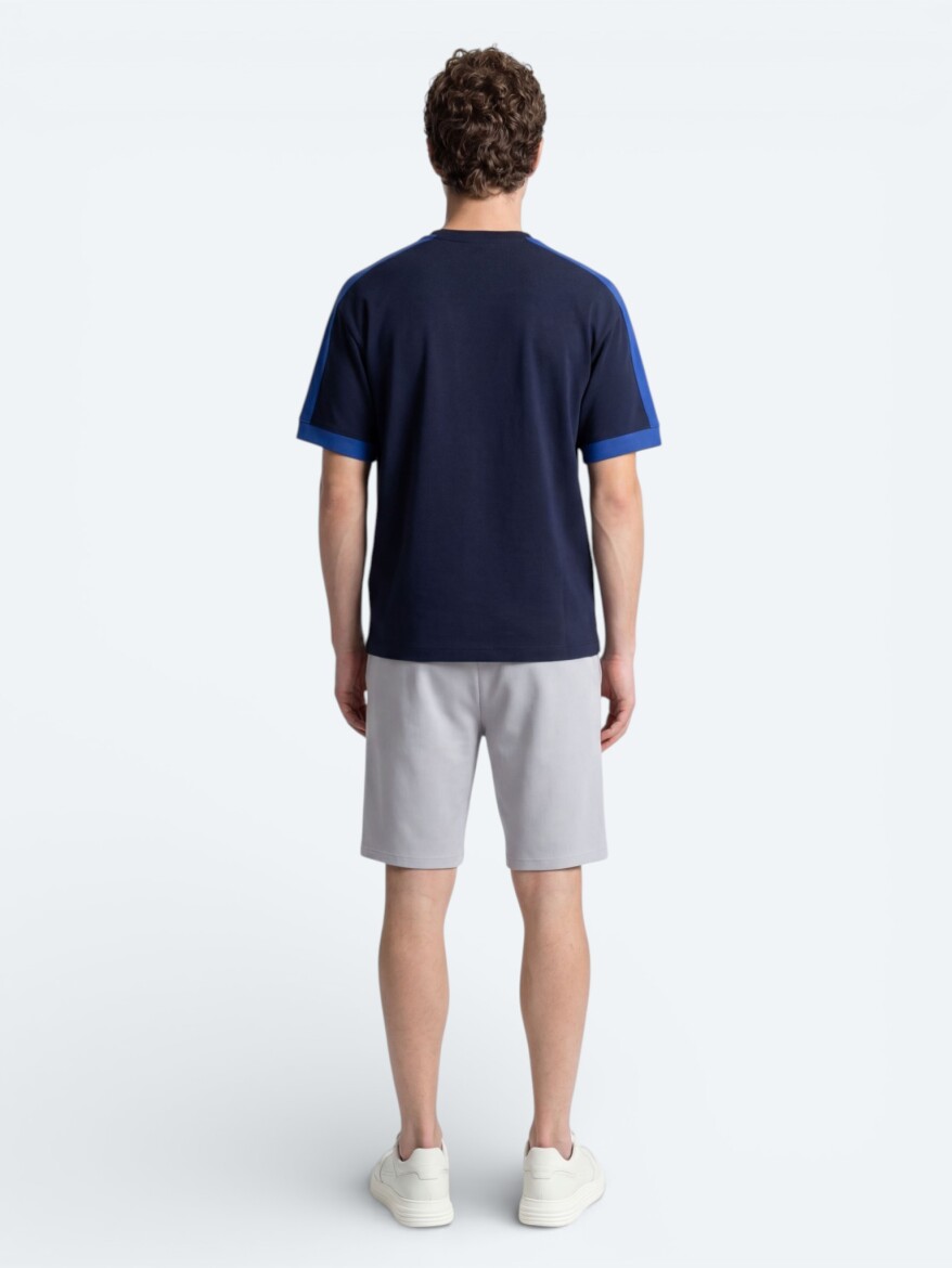 Navy Blue Plain T-Shirt - 6