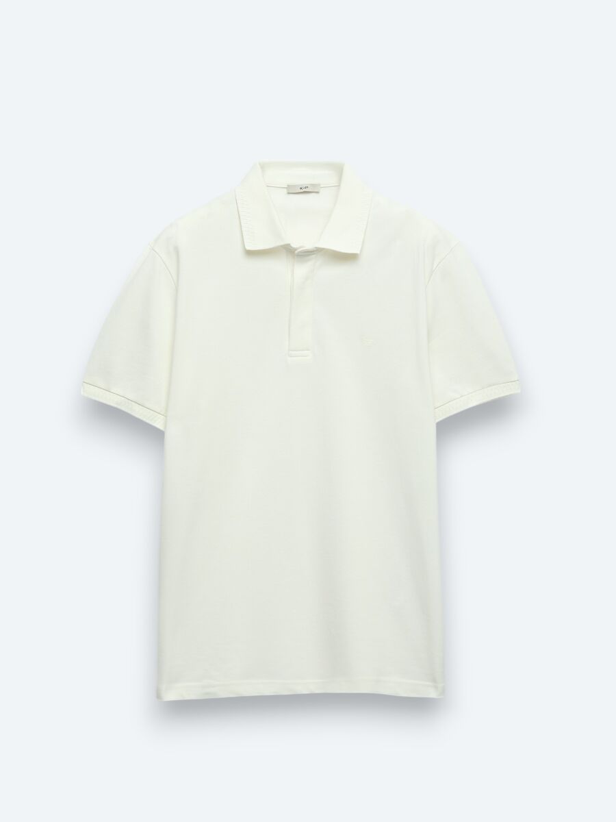 Off White Plain 100% Cotton T-Shirt - 6