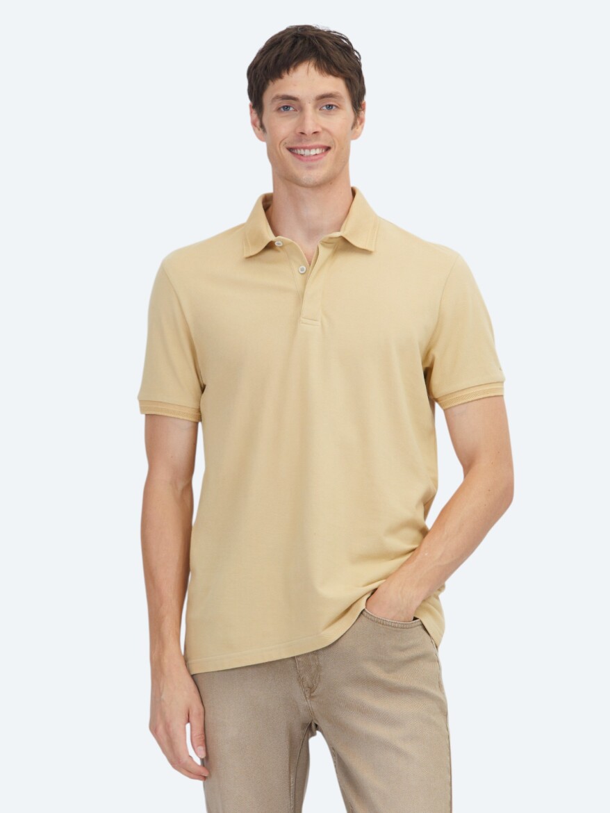 Oil Green Plain 100% Cotton T-Shirt - 1