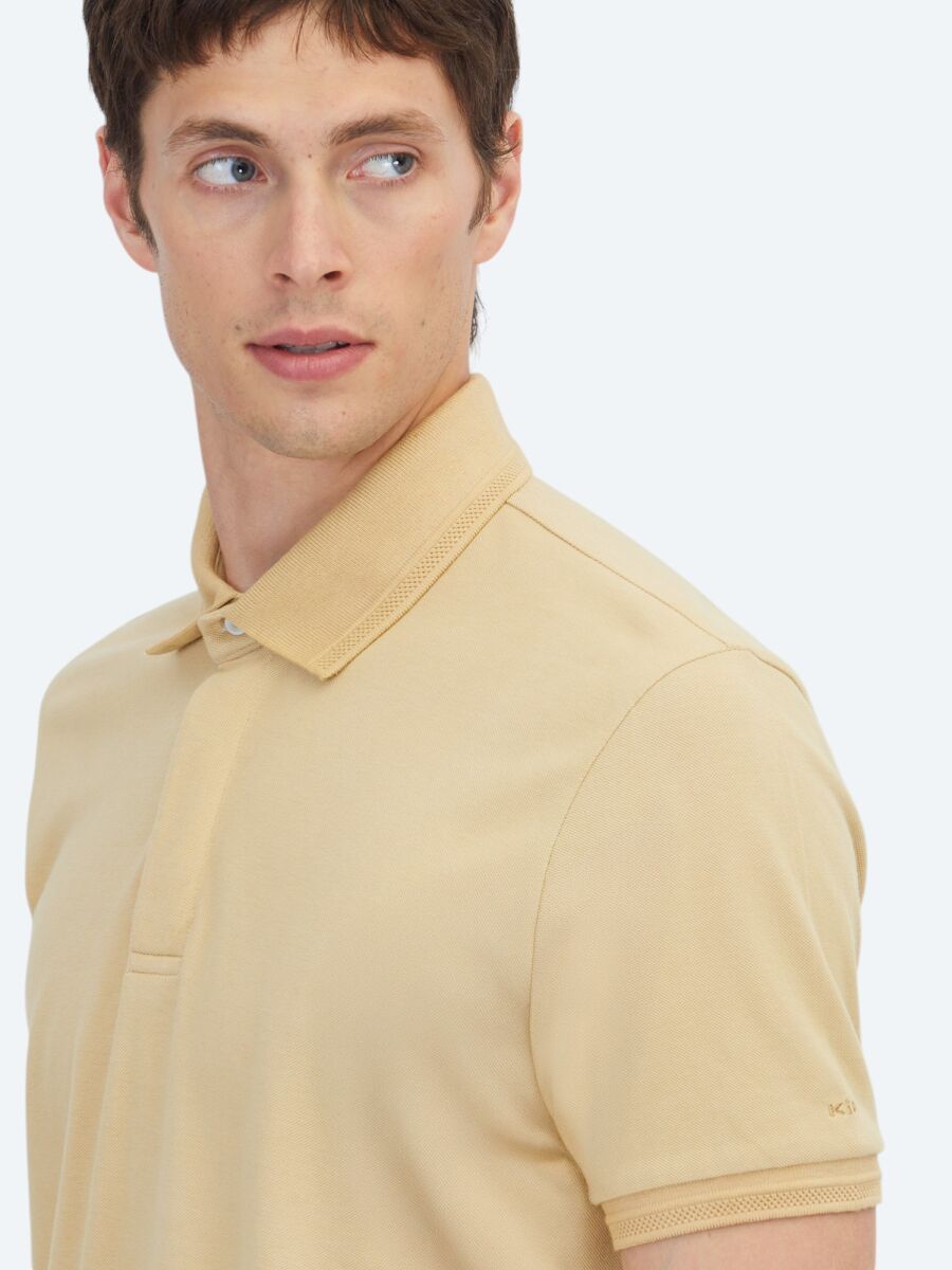 Oil Green Plain 100% Cotton T-Shirt - 4