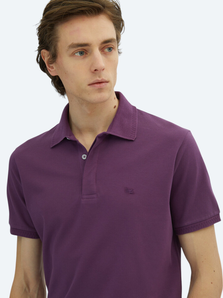 Purple Plain 100% Cotton T-Shirt - 4
