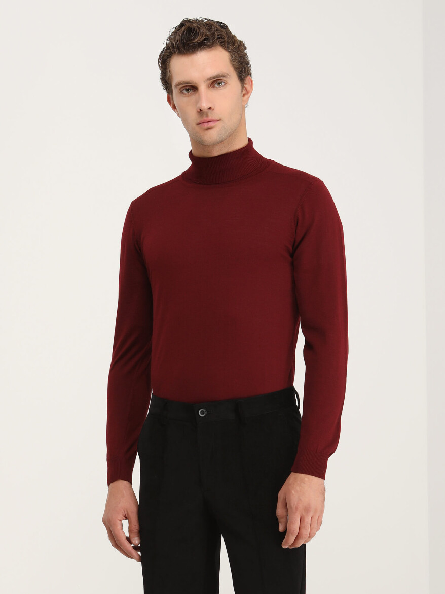 Red Knitwear Sweatshirt - 1