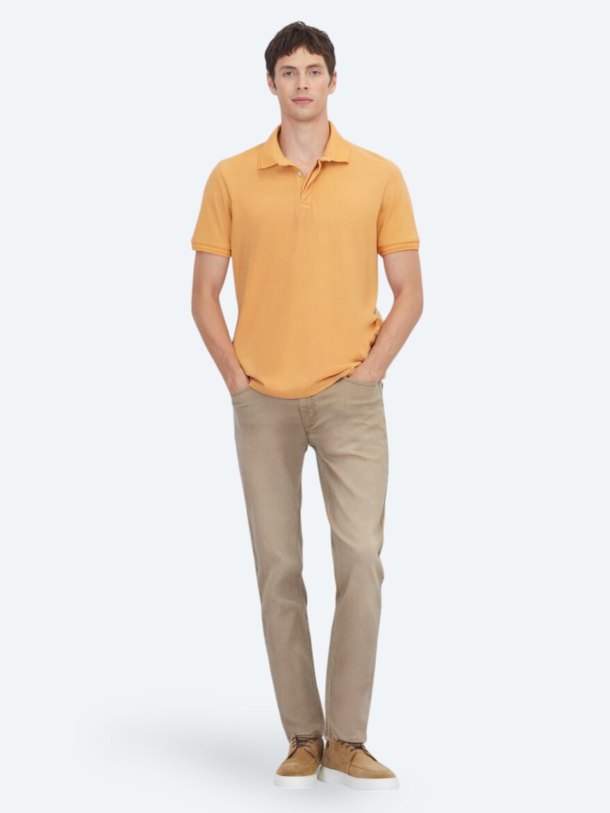 Saffron Plain 100% Cotton T-Shirt 