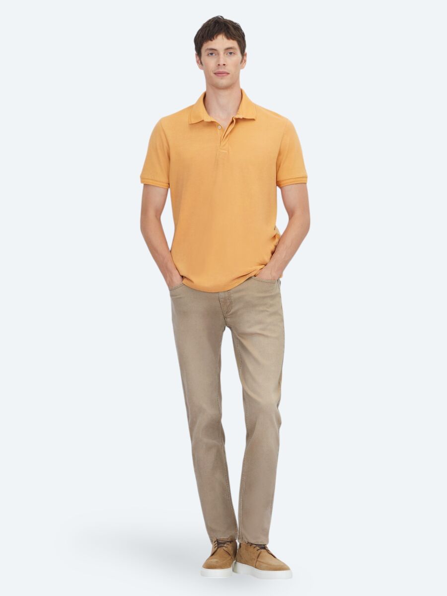 Saffron Plain 100% Cotton T-Shirt - 2