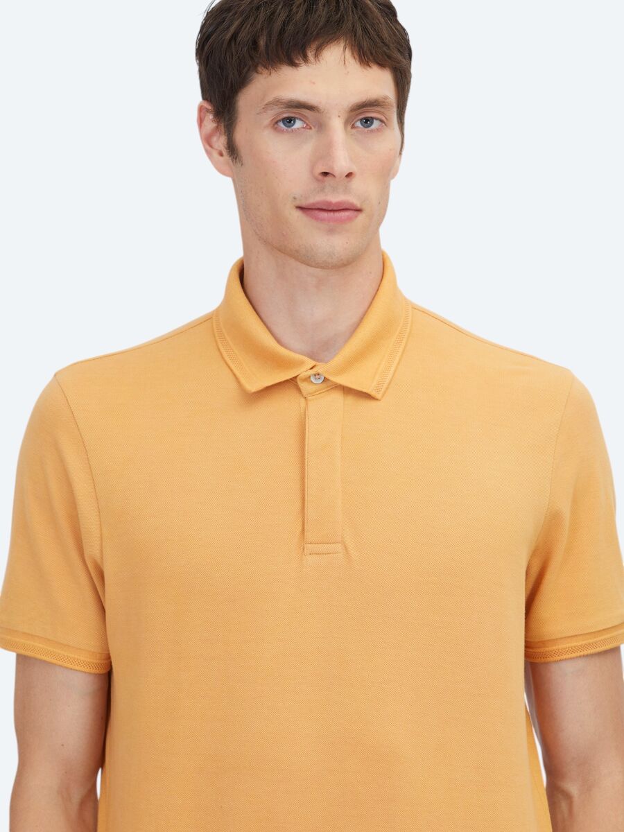 Saffron Plain 100% Cotton T-Shirt - 3