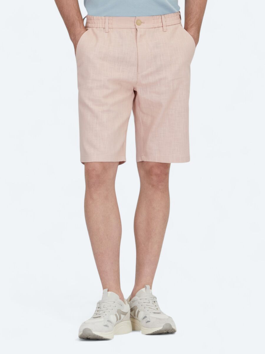 Salmon Weaving Jogging Fit Casual Cotton Blended Bermuda - 2