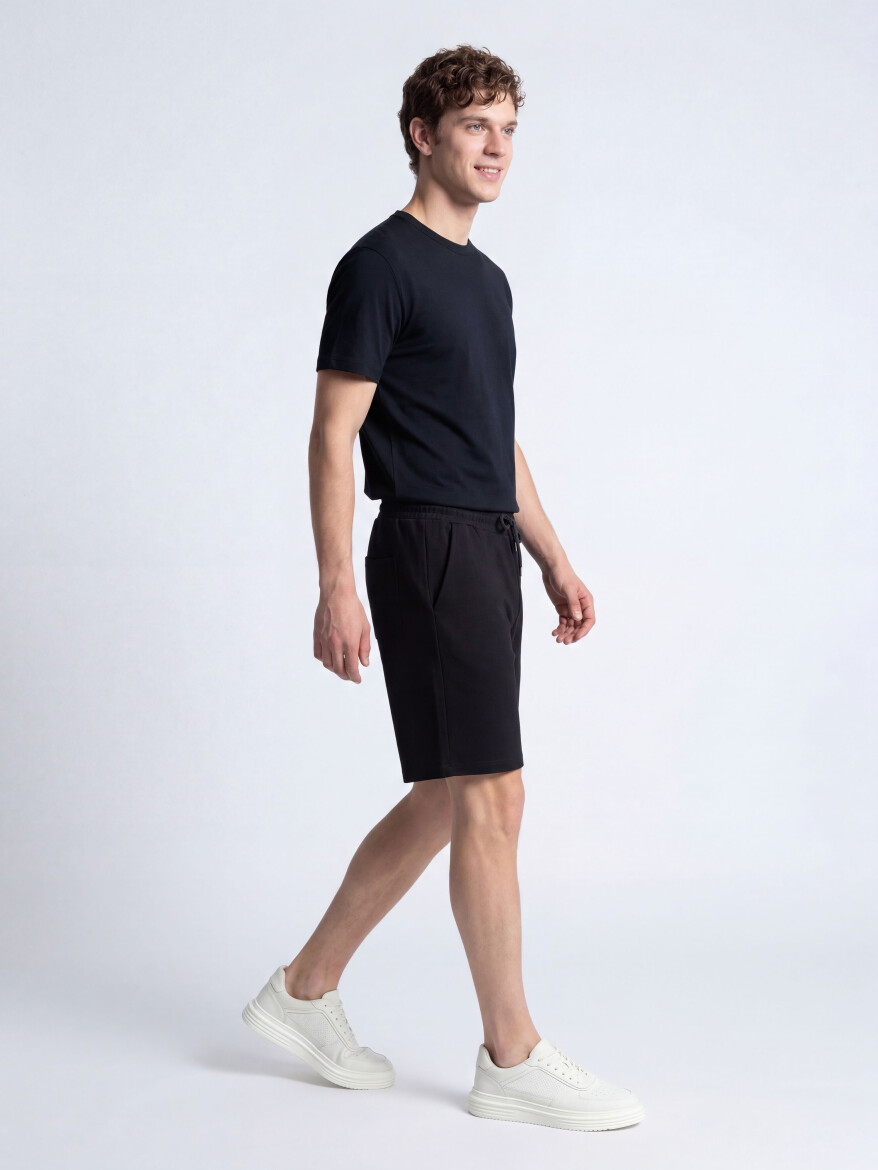 Siyah Düz T-Shirt - 3