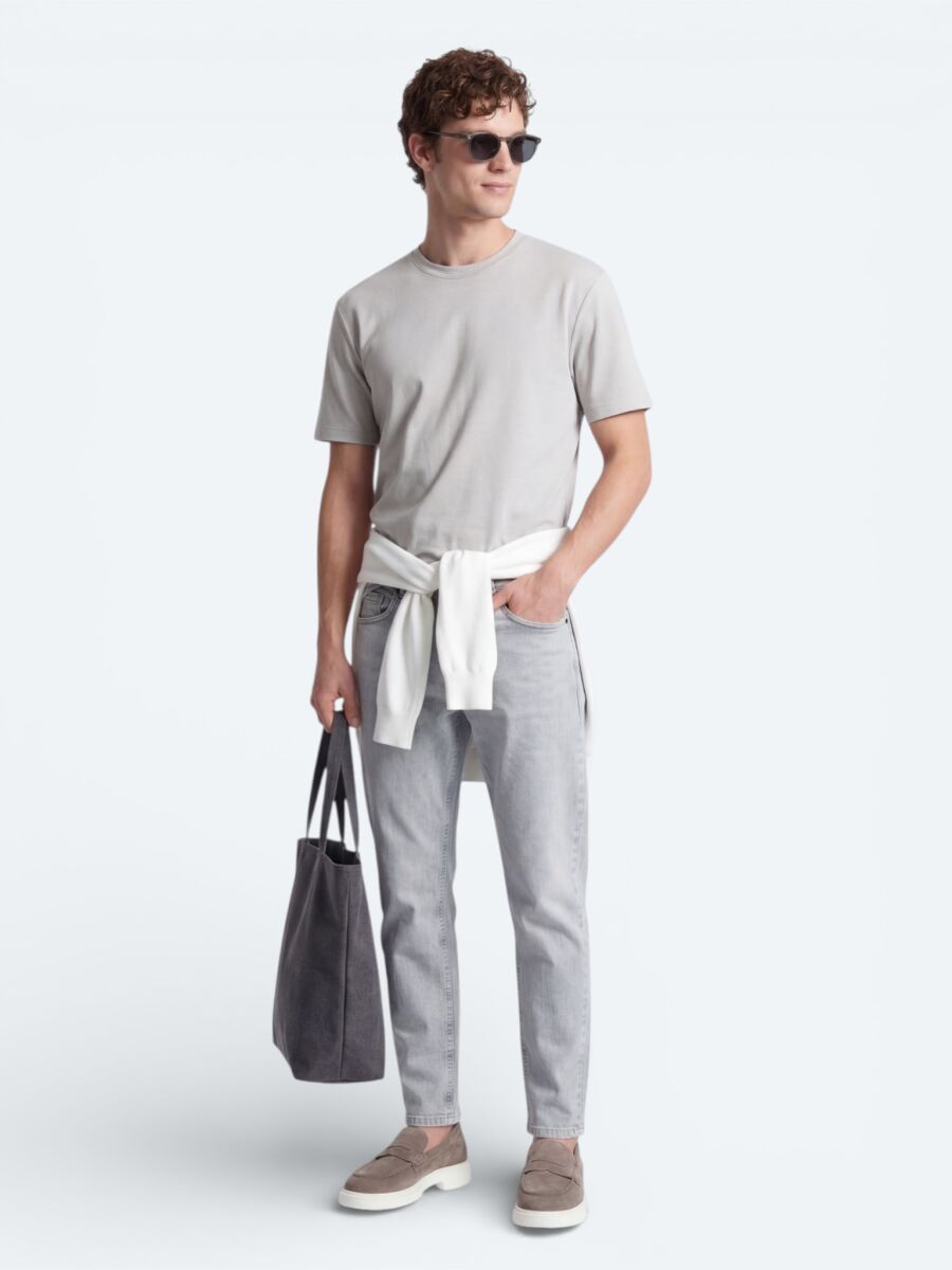 Stone Plain T-Shirt - 1