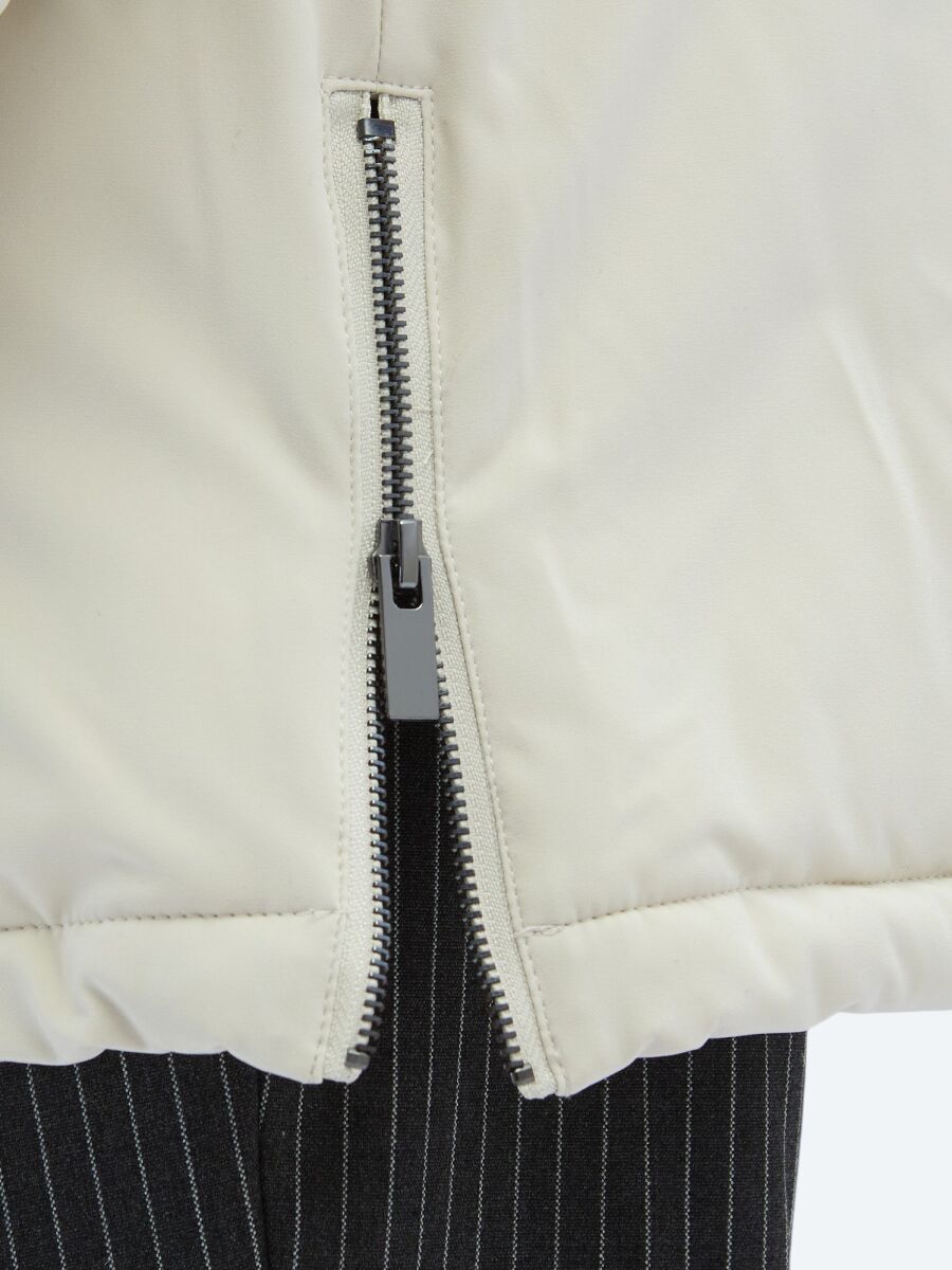 Taş Comfort Fit Kapüşonlu Casual Dokuma Kaban - 9