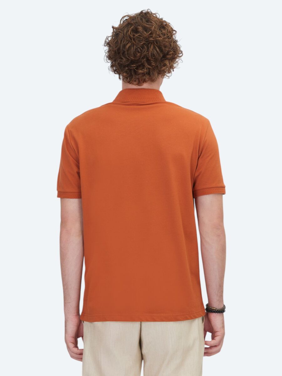 Tile Red Plain 100% Cotton T-Shirt - 5