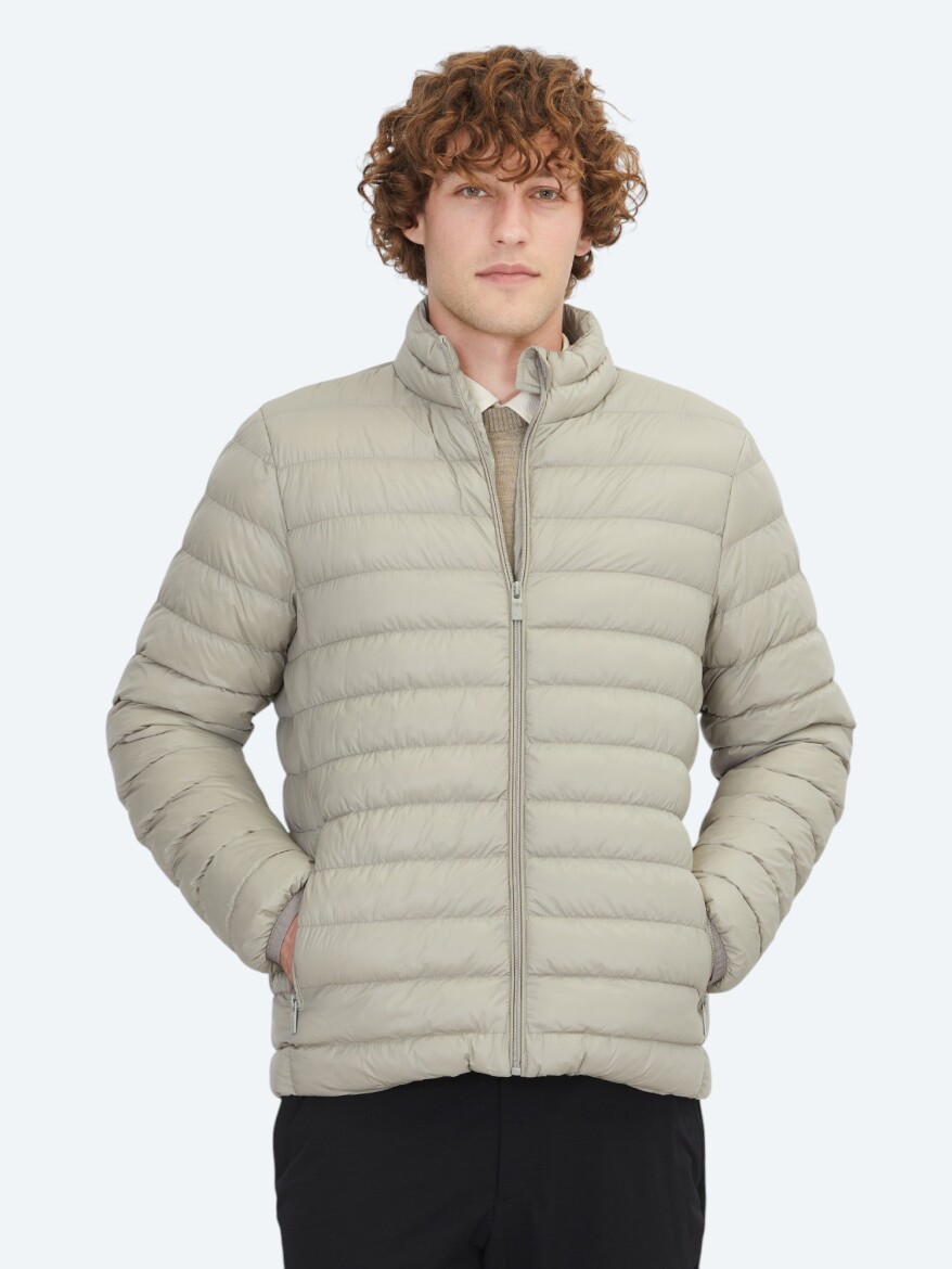 Vizon Regular Fit Dik Yaka Casual Dokuma Mont - KİP