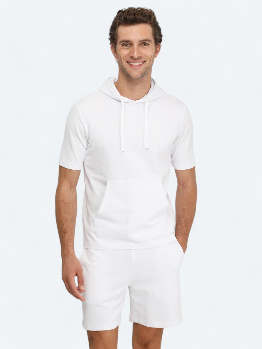 White Hooded Sweatshirt - 1